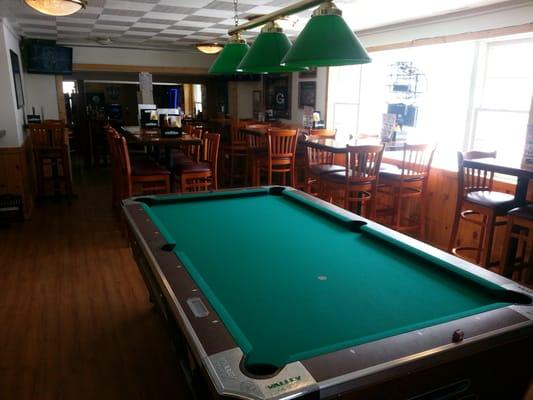 Pool table with more seating