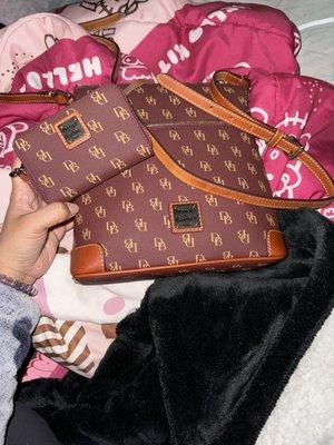 Crossbody Bag and a matching Card Wallet (Burgundy Wine) I believe.