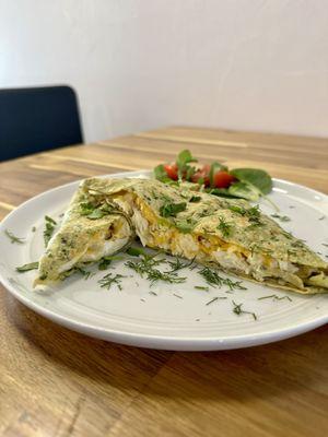 Savory crepes are perfect for breakfast, lunch or dinner!