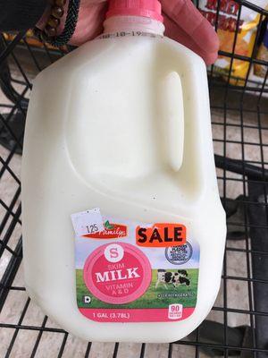 $1.25 for a gallon of milk I needed, score!