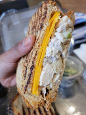 Chicken salad melt (but not melted)