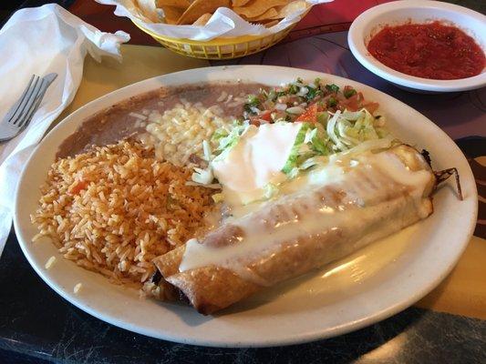 Chimichanga lunch specialty