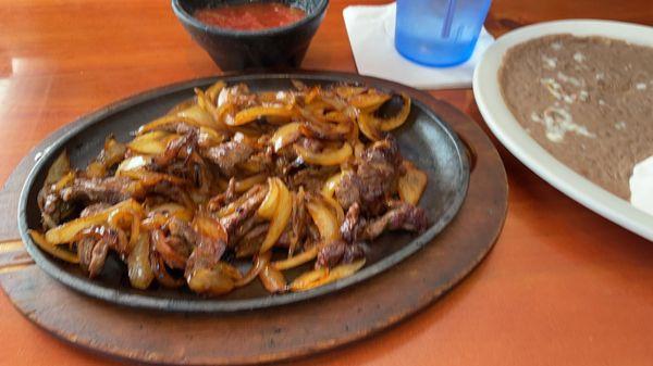 Steak fajitas (only onion)