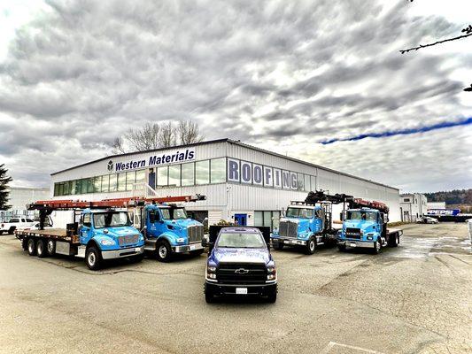 We have a fleet of trucks ready to deliver your roofing materials to the job site