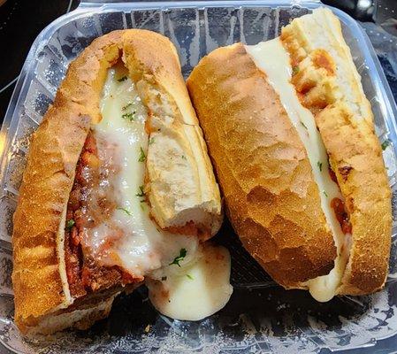 Excellent Eggplant Parm Sub!