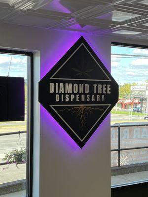 Diamond Tree Dispensary Interior Logo