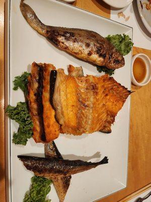 Assorted pan fried fish