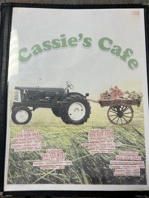 Menu cover