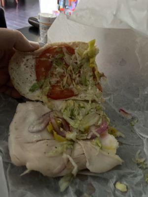 Turkey sandwich w/ "extra lettuce"