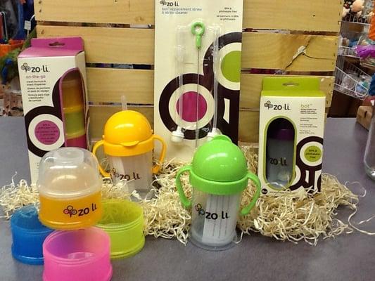 Zo-Li sippy cups with straw and on the go travel formula and snack dispenser