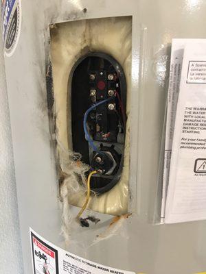 Burnt electrical