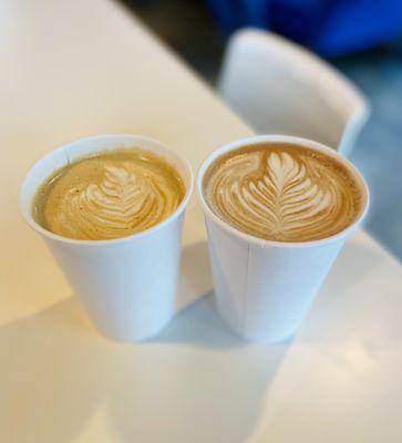 Two Mood Rings: Cookie Butter Cinnamon Latte and a Chocolate Covered Strawberry Latte - both totally fantastic!!