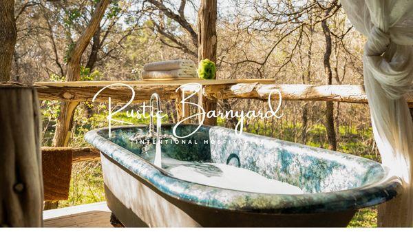 Enjoy a private soaking tub surrounded by nature!