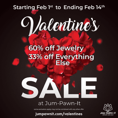 60% off Jewelry, 33% off Everything Else, exclusions apply