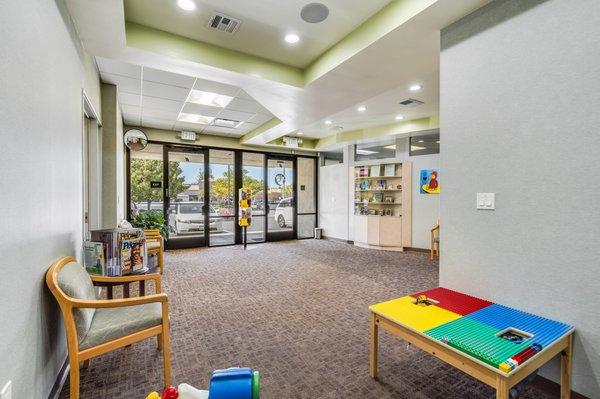 Office lobby from play nook area