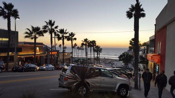 The beach view from around the corner