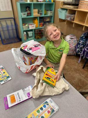 Supplies are in and our kiddos are excited to begin another school year at BSP!