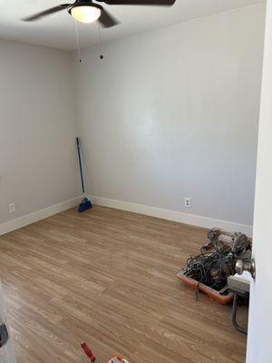 Floor install and baseboard  install