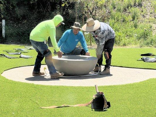 Very careful and accurate work installing the fire bowl I had ordered