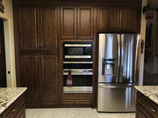 They suggested converting some of the old cabinet space into a pantry with pullout shelves, which has worked great!