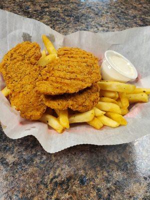 Chicken fingers and French fries