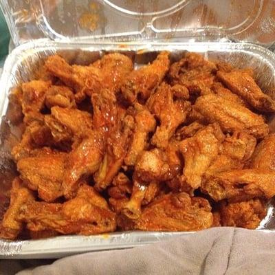 Tray of wings from mama Tina's!