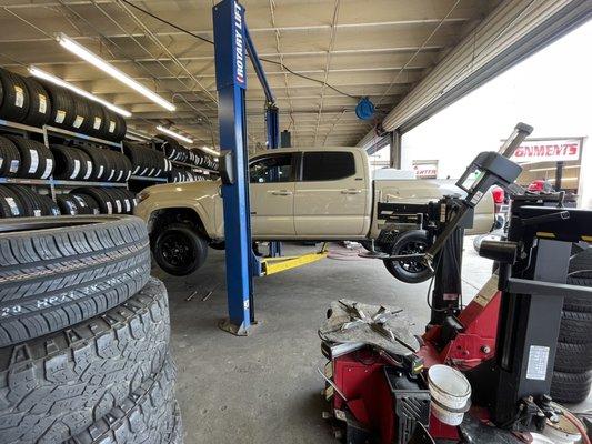 Bertha on the lift