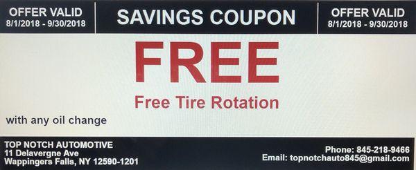 Savings coupon