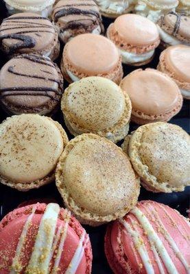 Macaron flavors this week are...Snickers, Butter Beer, Vanilla, Cherry Cheesecake and Vanilla Latte!  See you soon!!