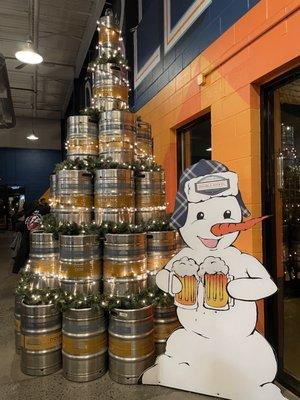 Beer keg Christmas tree!