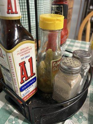 Condiments on the table