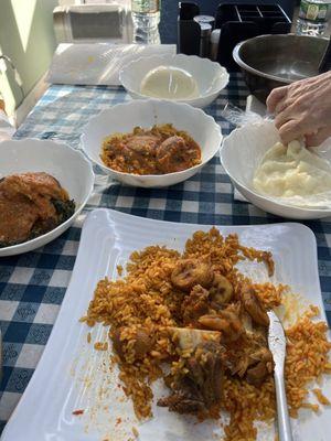 Jollof Rice, Fufu & Egusi Soup  seriously the best!