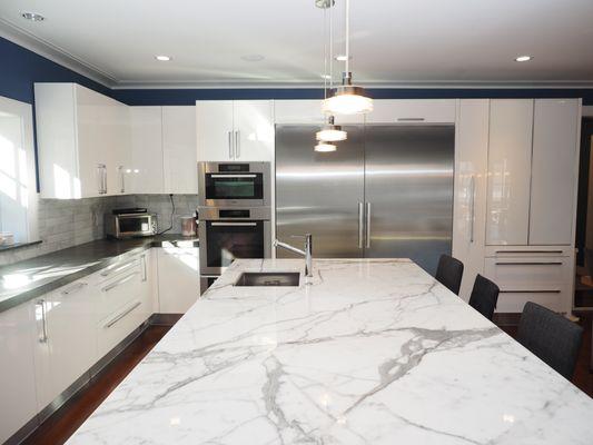 Kitchen remodeling project Brookline MA
  Aster Cucine kitchen design "Contempora"