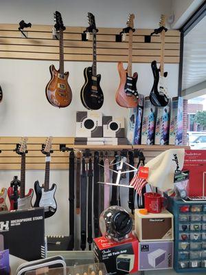 Wide selection of guitar