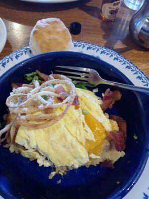 Bacon n egg hashbrown casserole.