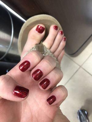 Gel mani and pedi