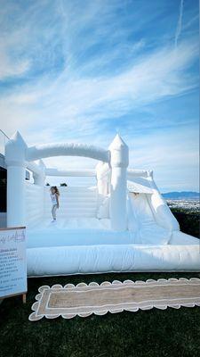 A bounce house with a slide!