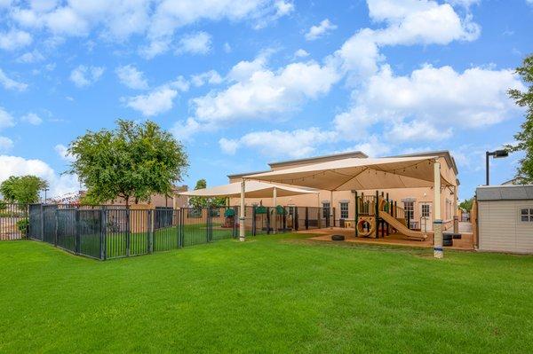 Back playgrounds with real grass