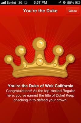 That's right. This place is worthy of coming often enough to establish my reign as the duke.