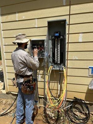 Colby, finishing up a 200 amp service