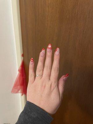 Valentines nails