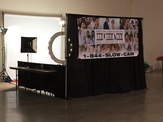 Slow Jam Cam Video booth at the Novi Expo Center for the Triple X Cage fighting.