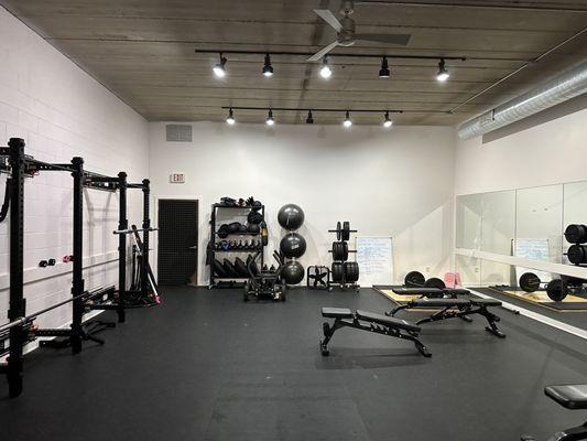 Not only do they have a studio but they have a full gym for classes and personal training!