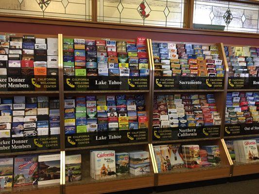 The train station is also the visitor center. Tons of brochures...