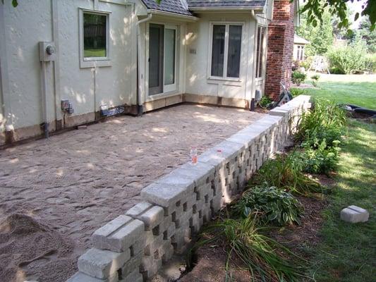 Stone Patio & Wall Installation