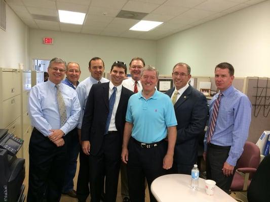 Martin County Sheriff William Snyder visits RV Johnson Insurance