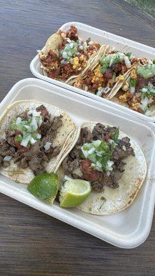 Carne asada and breakfast tacos