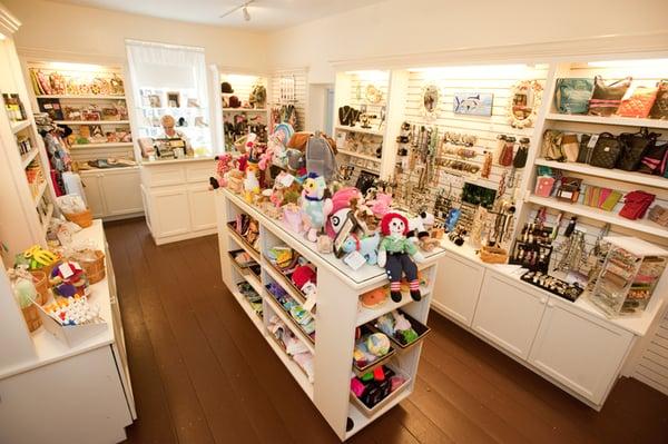 Our gift shop may be small, but we feature items hand-made by women (and men!) locally and across the USA.