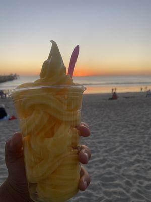 Pineapple soft serve with a view!