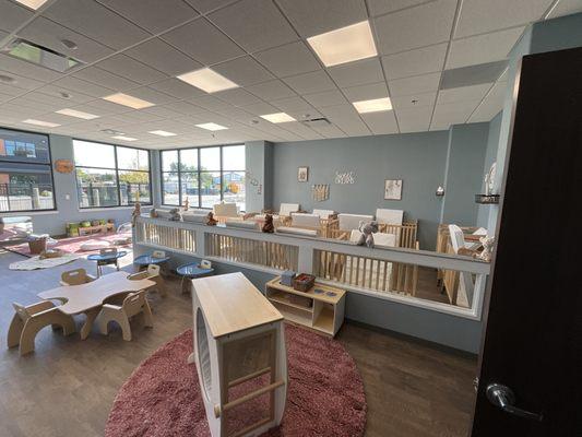 An infant classroom at New Horizon Academy Meridian South